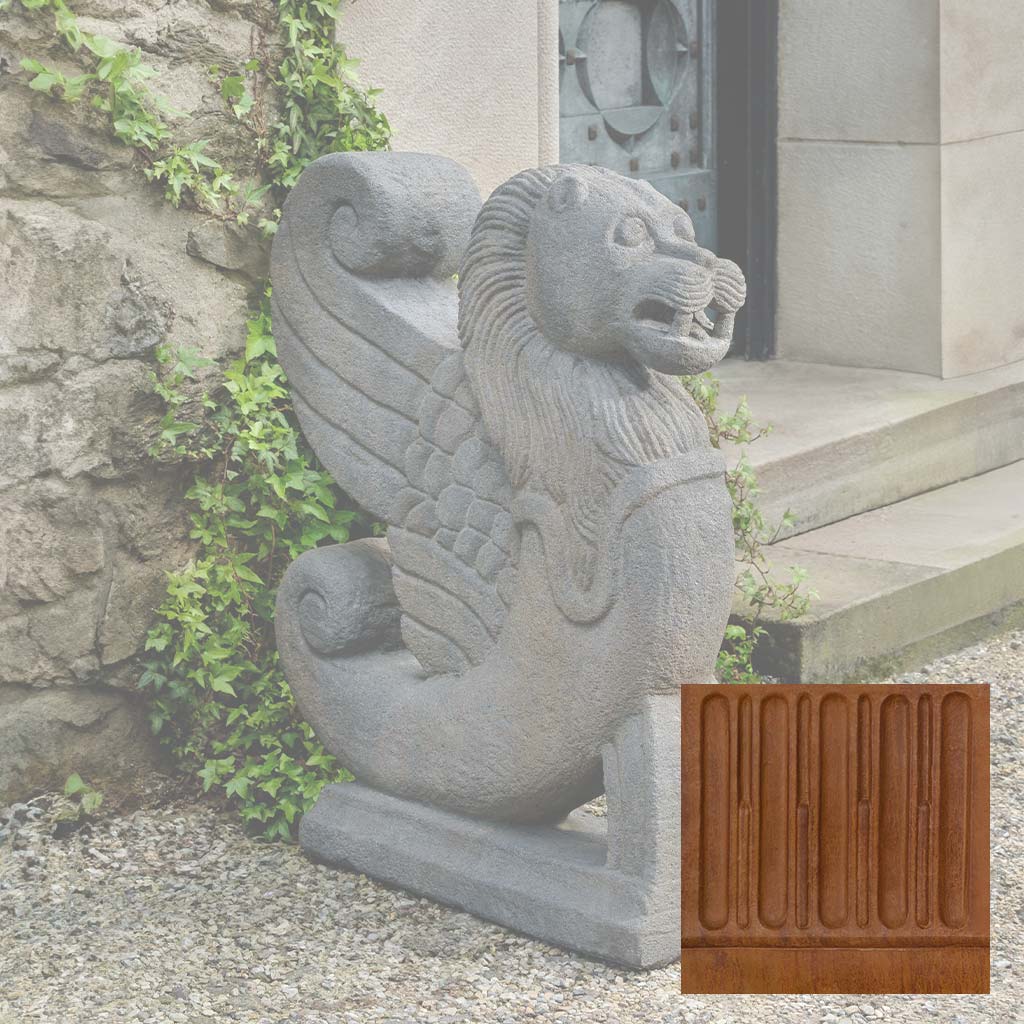 Campania Antique Winged Lion Garden Statue - S-547