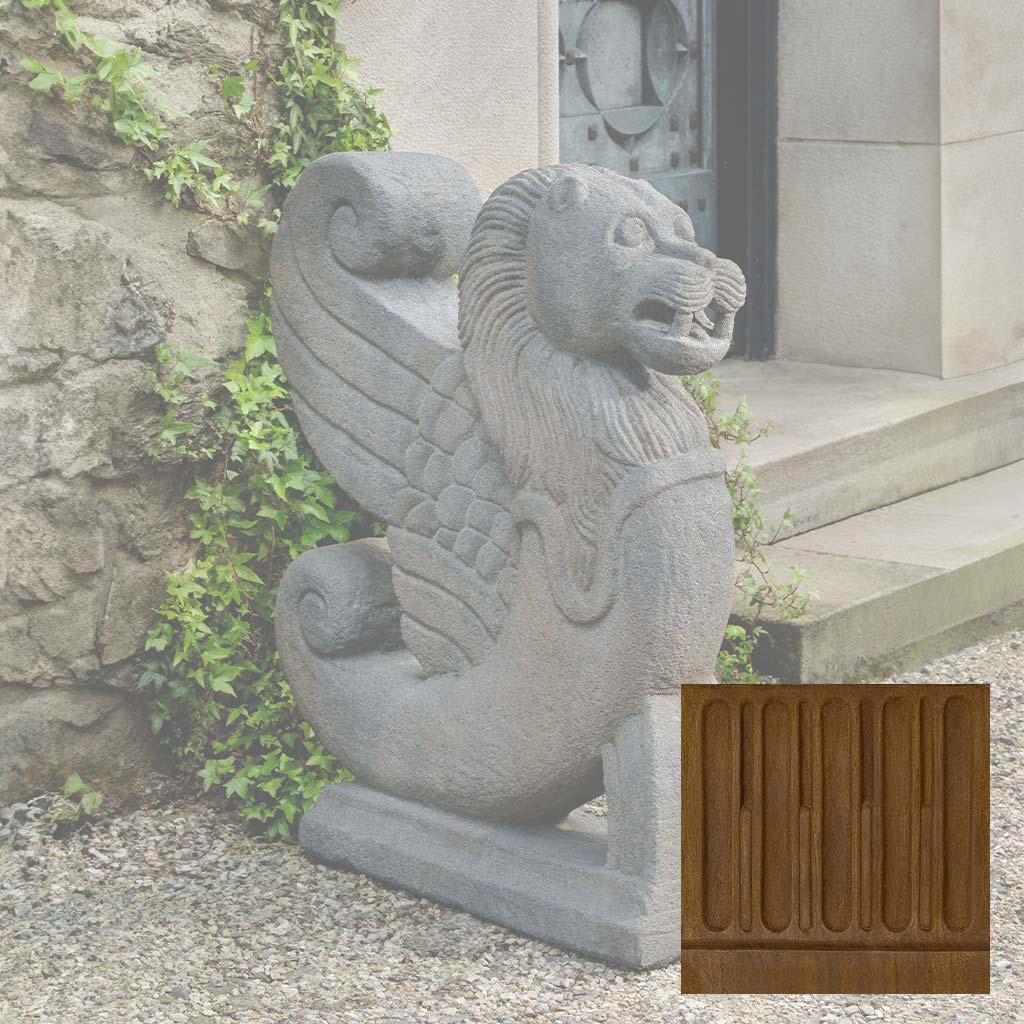 Campania Antique Winged Lion Garden Statue - S-547