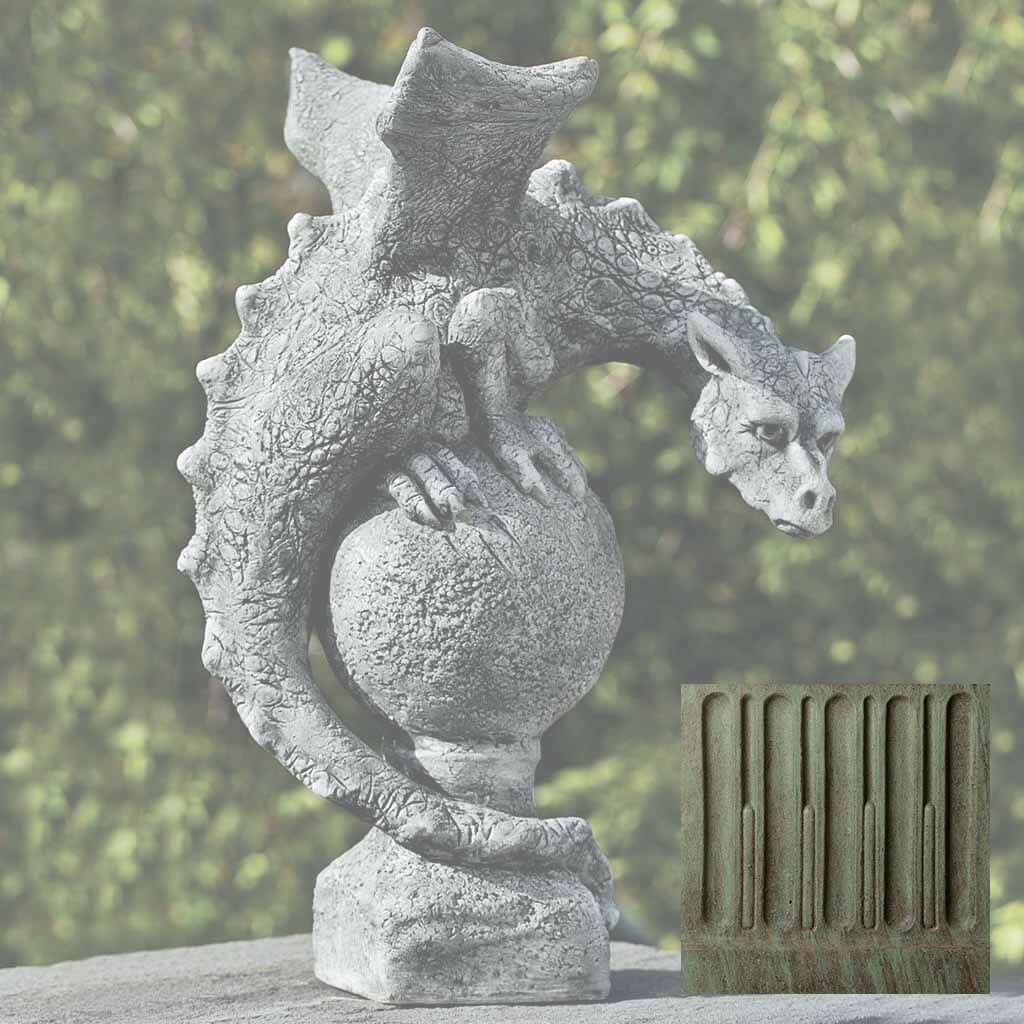 Campania Fiona Winged Dragon Garden Statue - S-462