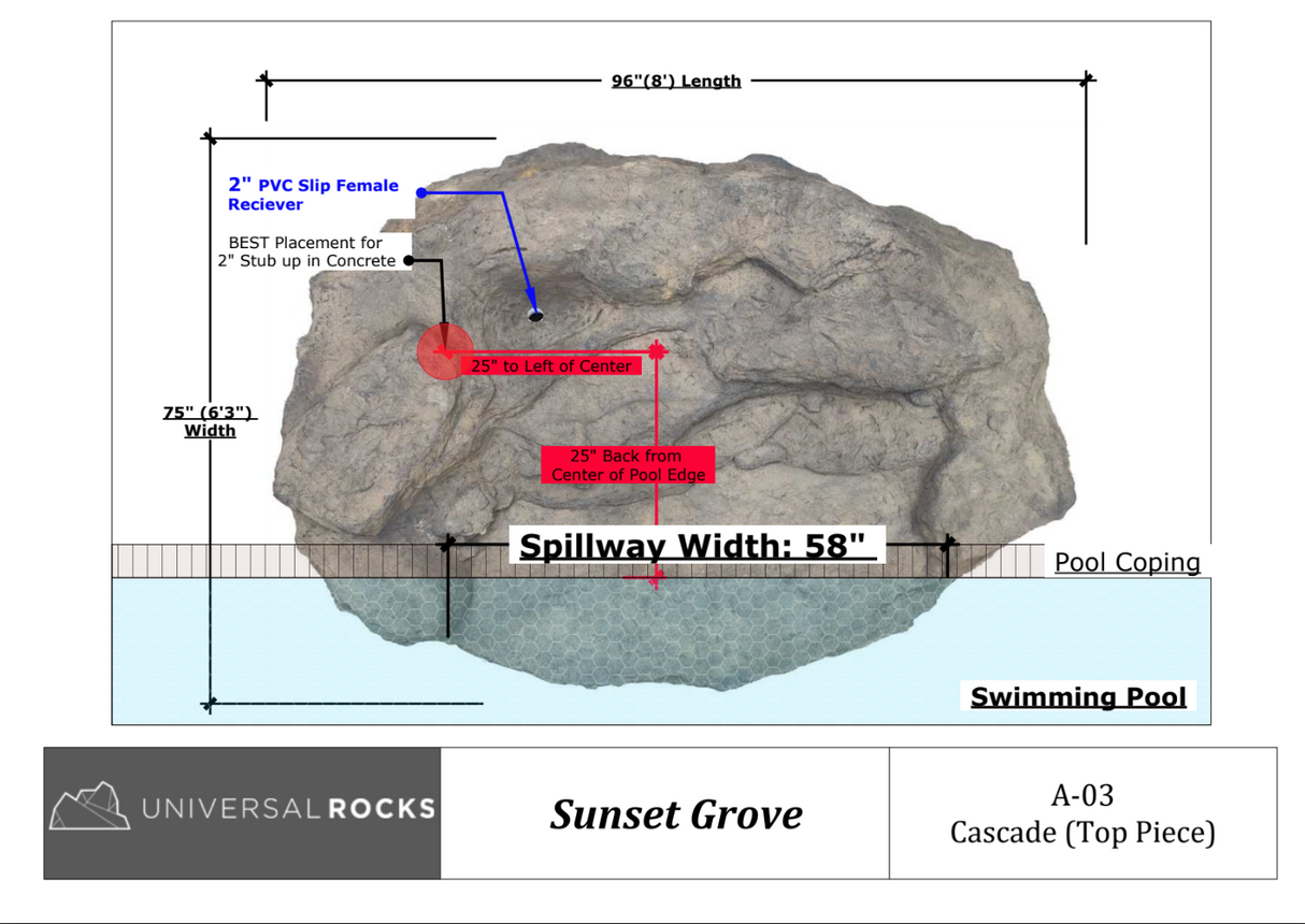 Universal Rocks Sunset Grove Pool Kit - PWK-001