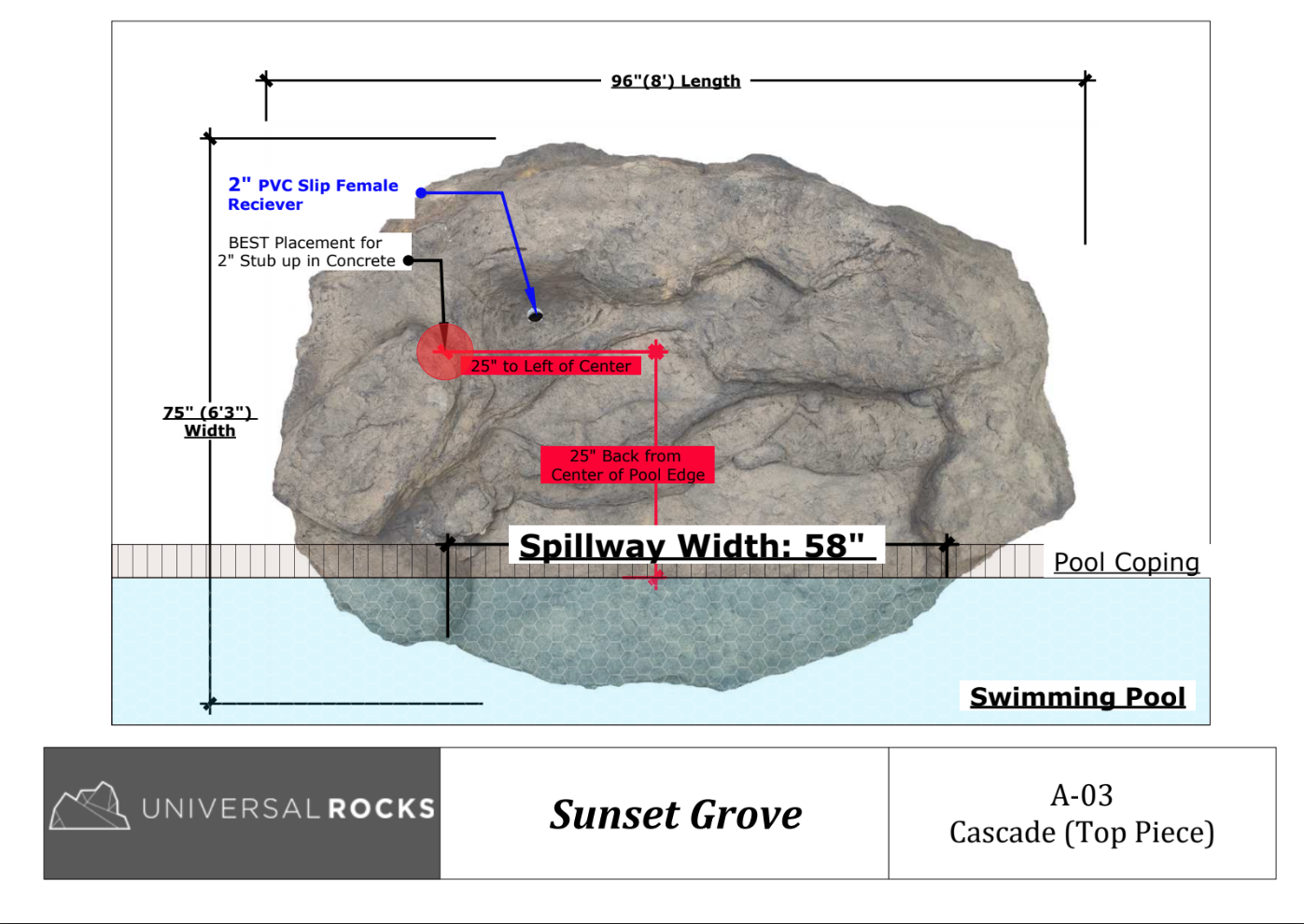 Universal Rocks Sunset Grove Pool Kit - PWK-001