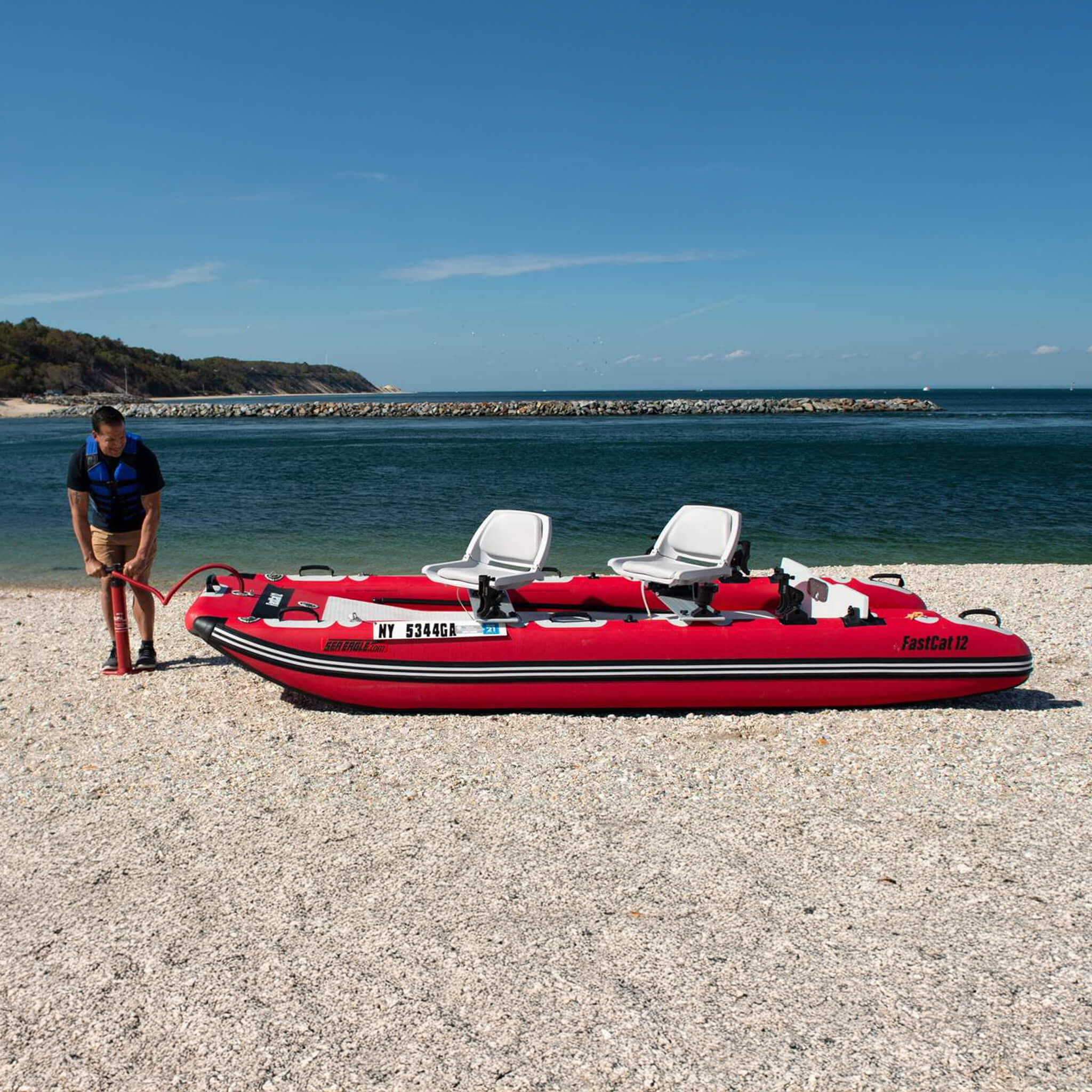 Sea Eagle Boats FastCat12™ Catamaran Inflatable Boat, 13FT (SAK29684)
