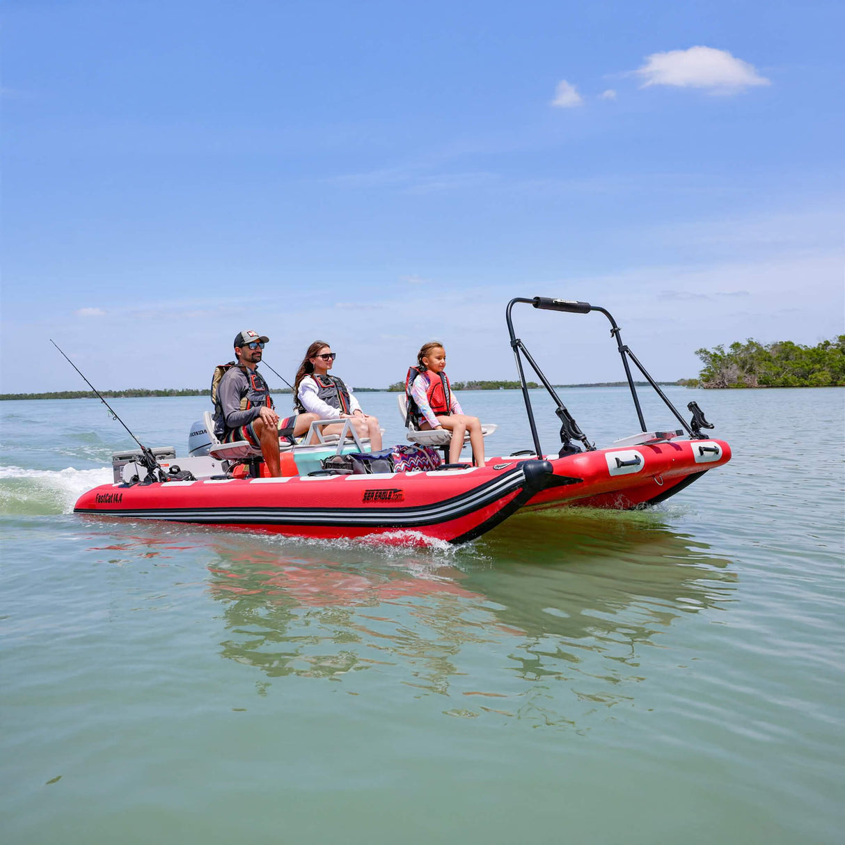 Sea Eagle Boats FastCat14™ Catamaran Inflatable Boat, 14FT (SAK43210)