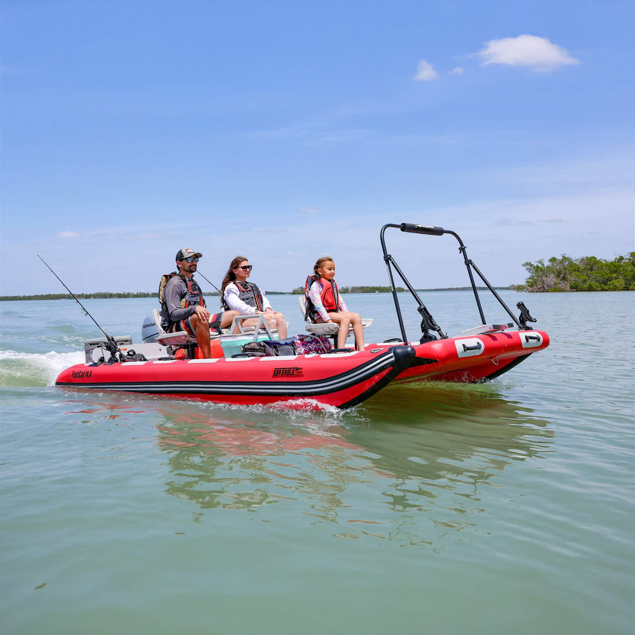 Sea Eagle Boats FastCat14™ Catamaran Inflatable Boat, 14FT (SAK43210)