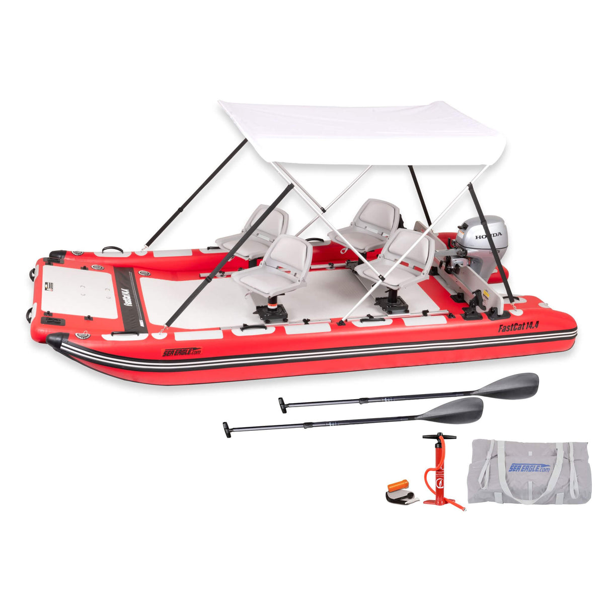 Sea Eagle Boats FastCat14™ Catamaran Inflatable Boat, 14FT (SAK43210)