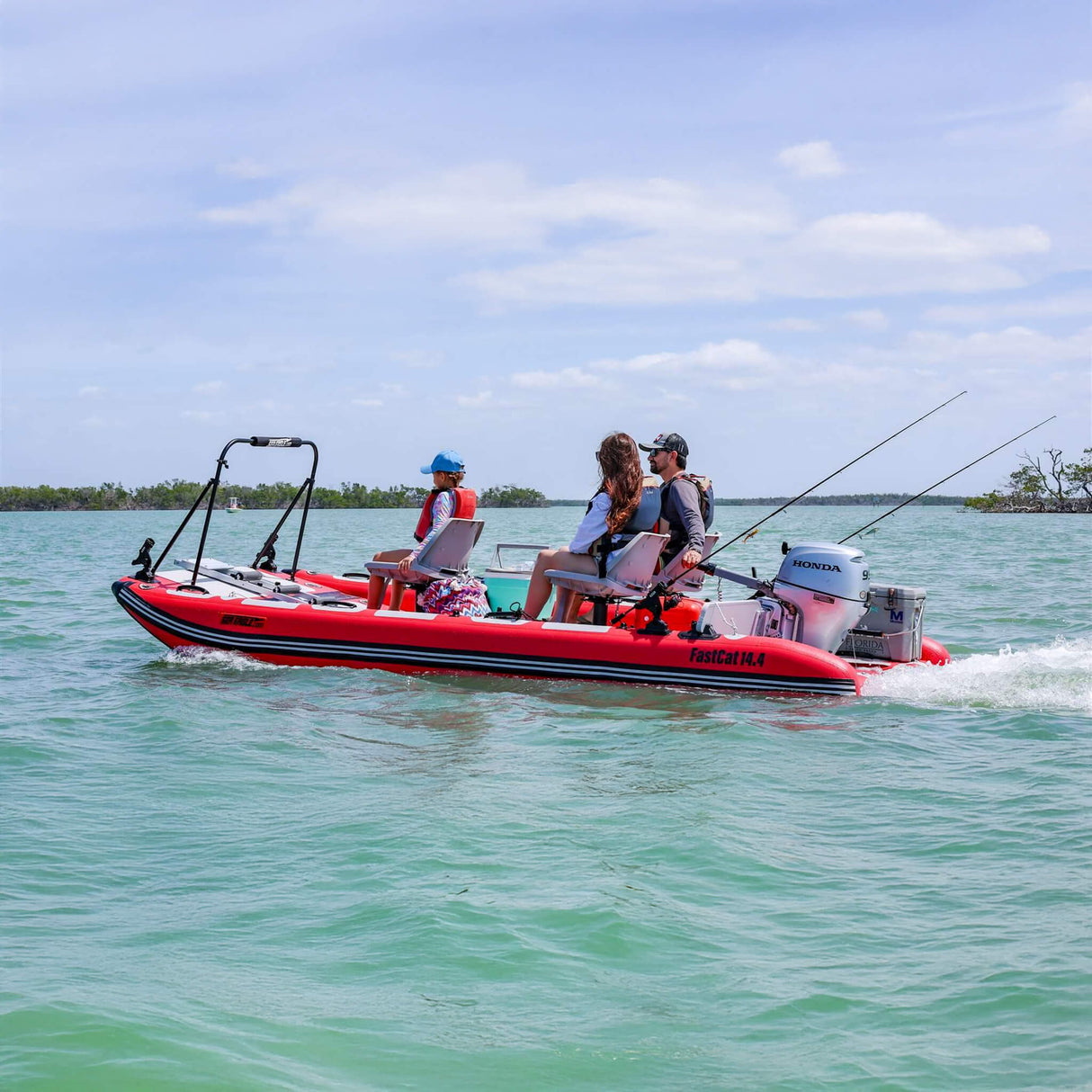 Sea Eagle Boats FastCat14™ Catamaran Inflatable Boat, 14FT (SAK43210)