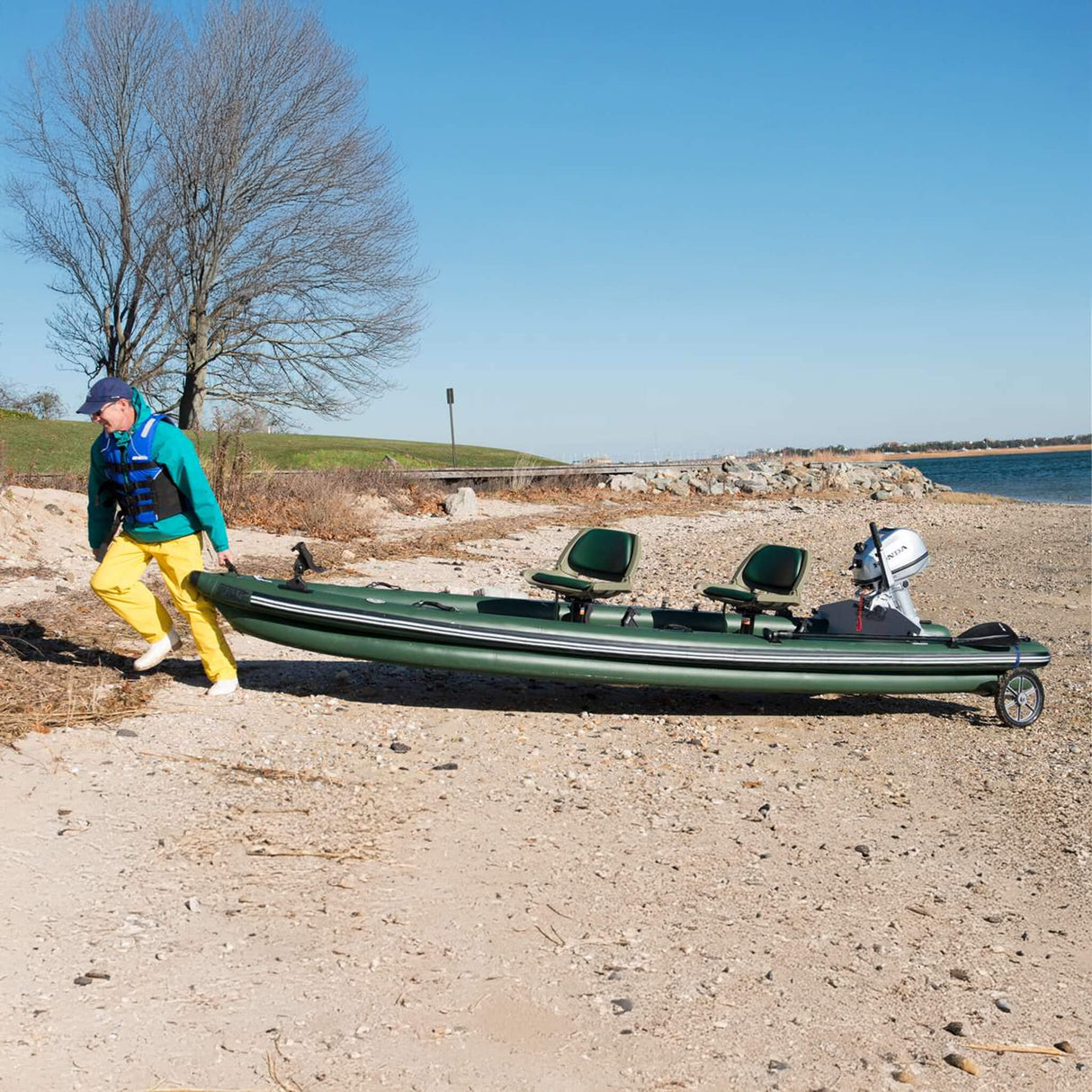 Sea Eagle Boats FSK16K FishSkiff™ Inflatable Fishing Boat, 16FT (SAK57351)