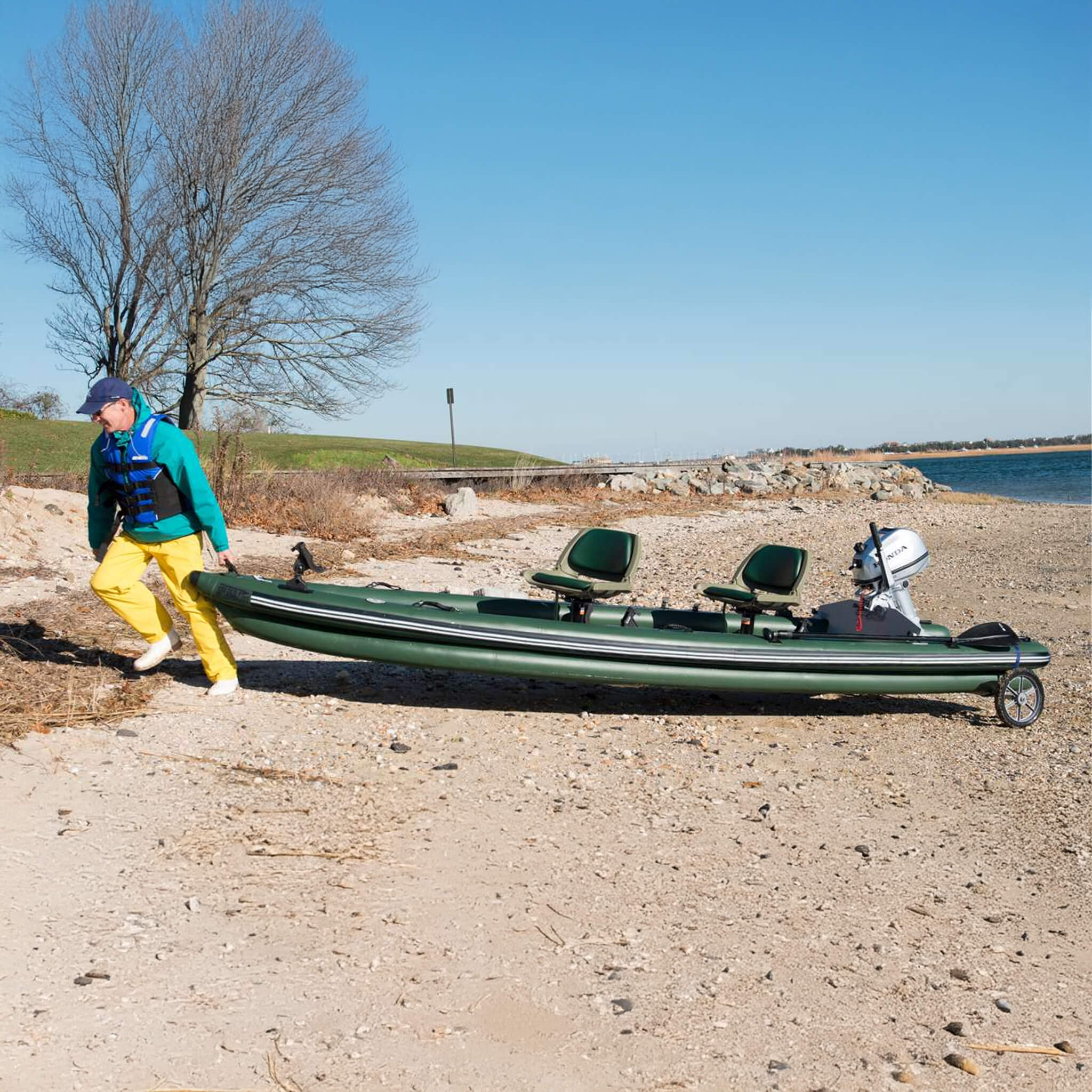 Sea Eagle Boats FSK16K FishSkiff™ Inflatable Fishing Boat, 16FT (SAK57351)