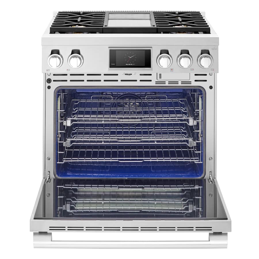 SKS 36" Dual-Fuel Pro Range with Steam-Combi Oven & Griddle, Stainless Steel – SKSDR360GS