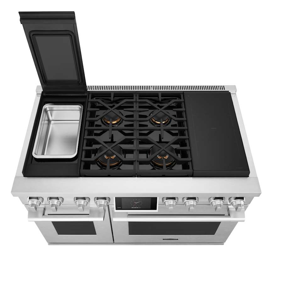 SKS 48" Dual-Fuel Pro Range with Sous Vide & Induction, Stainless Steel – SKSDR480SIS