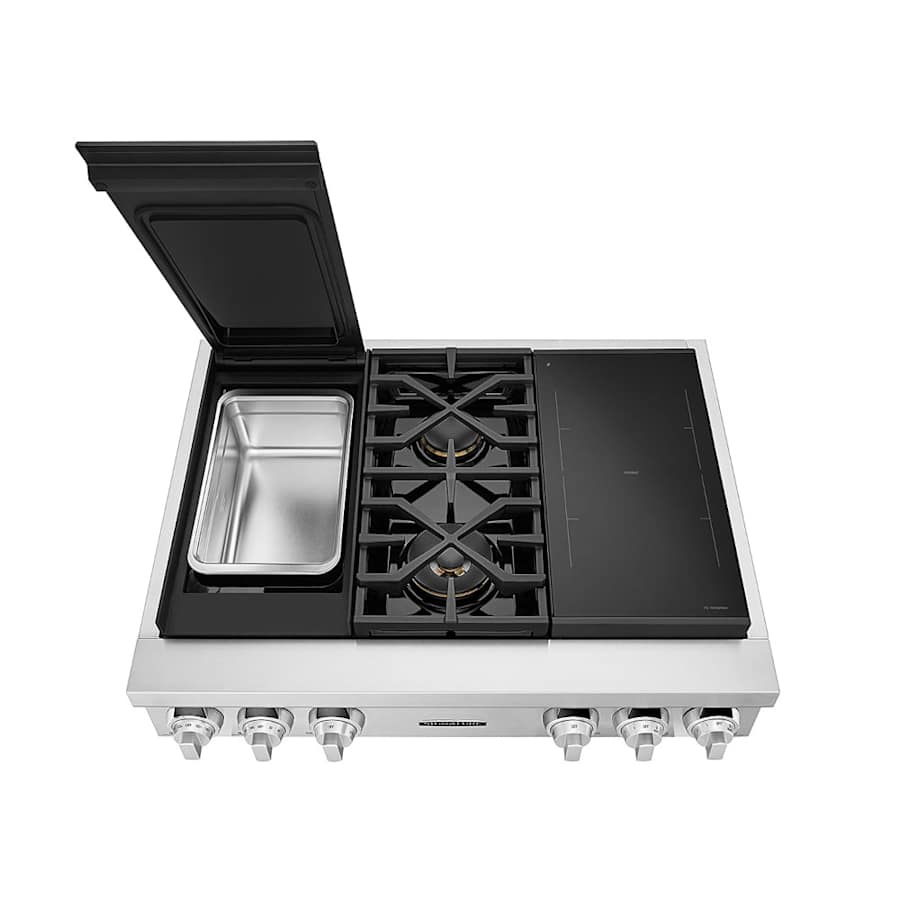 SKS 36" Dual‑Fuel Pro Rangetop with Sous Vide & Induction, Stainless Steel – SKSRT360SIS