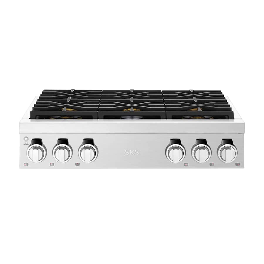 SKS 36" Pro Rangetop with 6 Burners, Stainless Steel – SKSRT360S