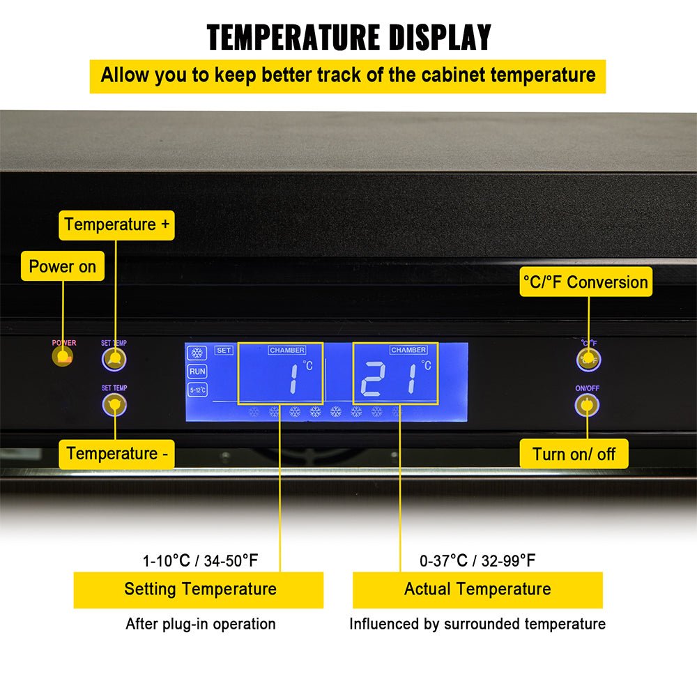 Small Double Drawer Stainless Steel Built-In Undercounter Beverage Refrigerator, 5.1 Cu.Ft.