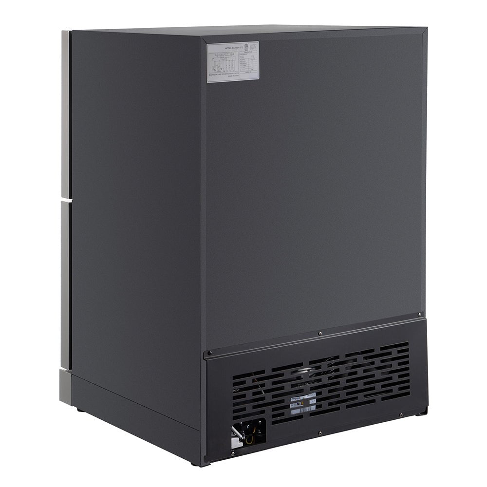 Small Double Drawer Stainless Steel Built-In Undercounter Beverage Refrigerator, 5.1 Cu.Ft.