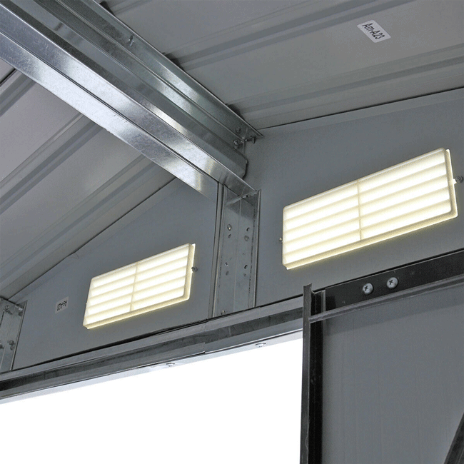 Small Outdoor Garden Backyard Storage Tool Shed W/ Sliding Door, 4'x7'