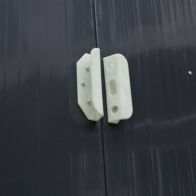 Small Outdoor Garden Backyard Storage Tool Shed W/ Sliding Door, 4'x7'