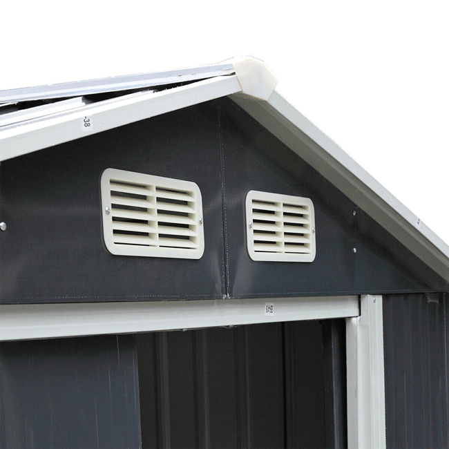 Small Outdoor Garden Backyard Storage Tool Shed W/ Sliding Door, 4'x7'