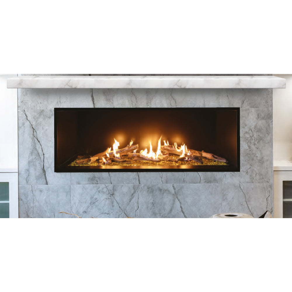 Summit 60" Linear with Bedrock Traditional Fireplace - Natural Gas