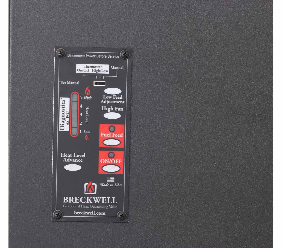 Breckwell Big-E Pellet Stove with Black Door - SP1000