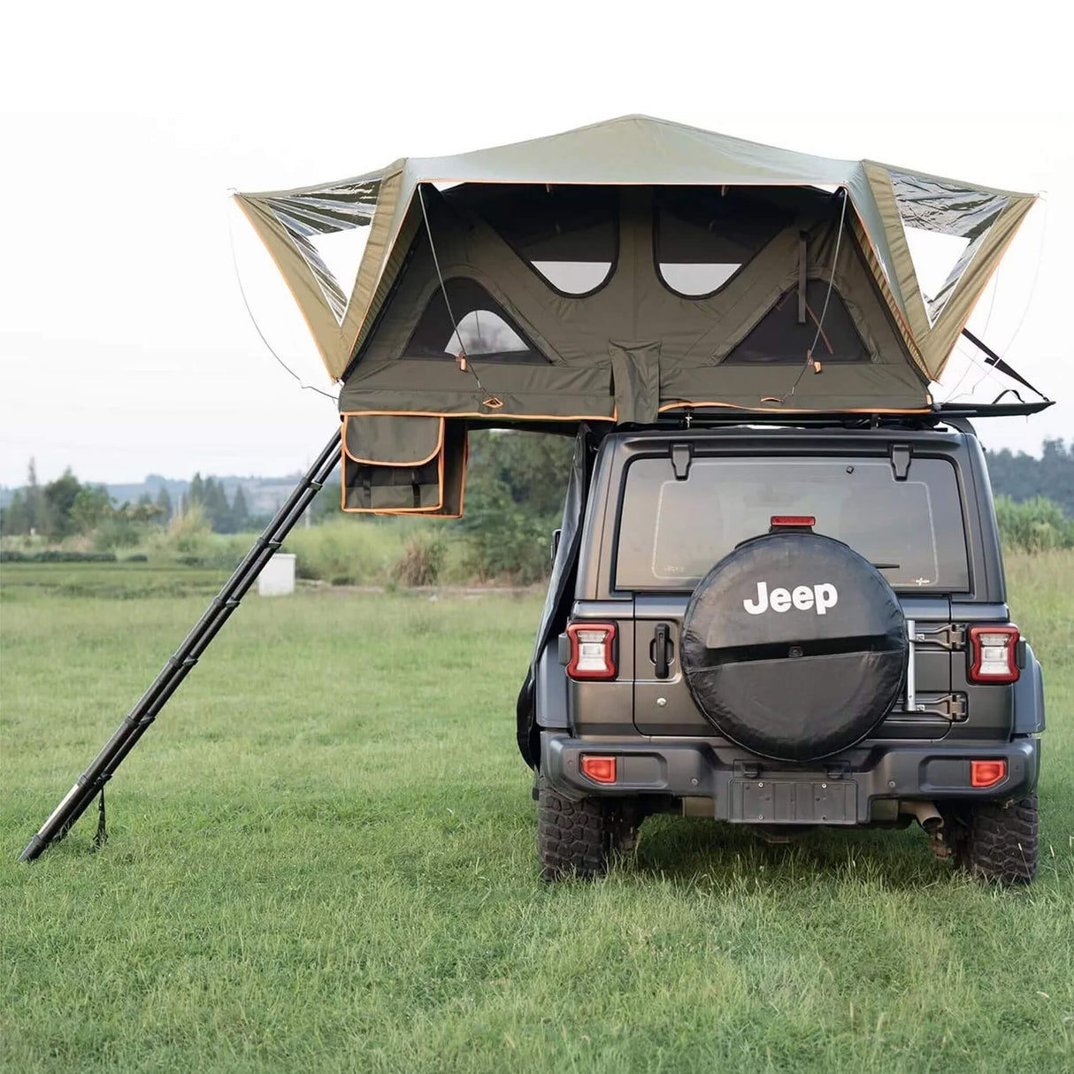 Naturnest Andromeda Green Soft Shell Rooftop Tent With Large Panoramic Skylight & YKK Doors (SAK50612)