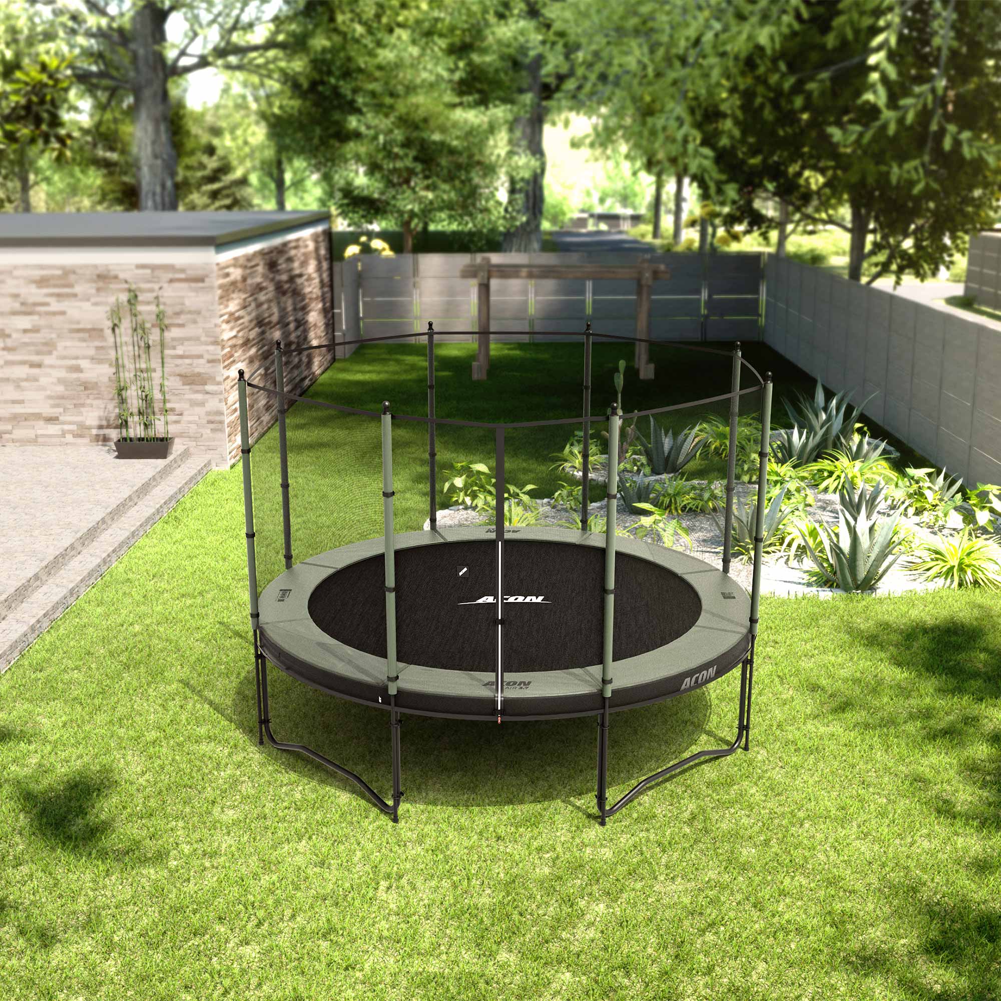 ACON Air 12ft Round Trampoline with Standard Net and Ladder