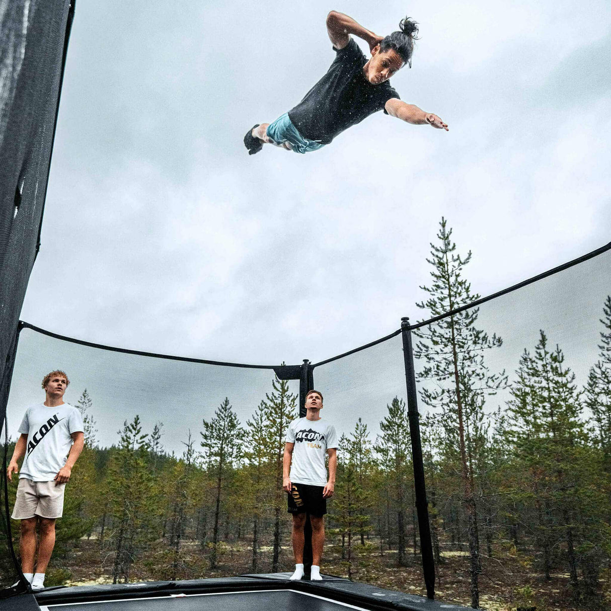 ACON X 17ft Rectangular Trampoline with Net and Ladder