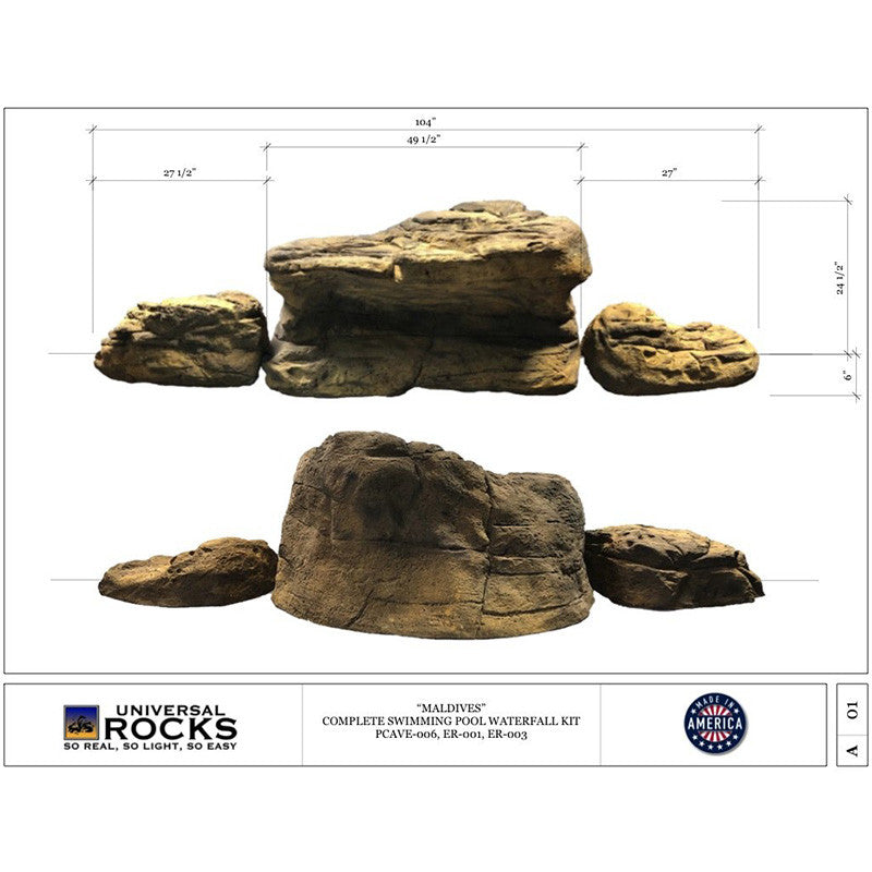 Universal Rocks Maldives Pool Kit - PWK-007