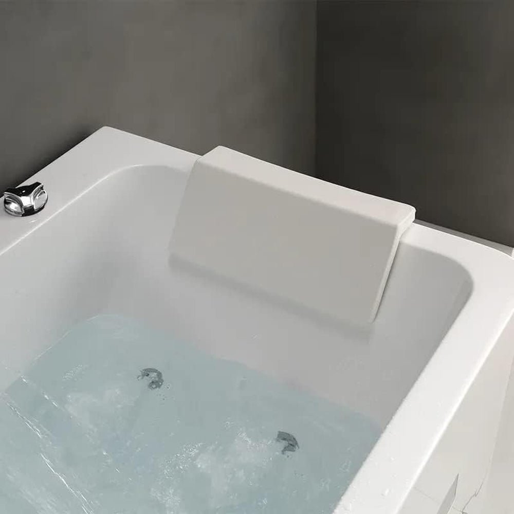 WBT Premium Modern Acrylic Alcove Rectangular Whirlpool Water Massage Bathtub, 67"