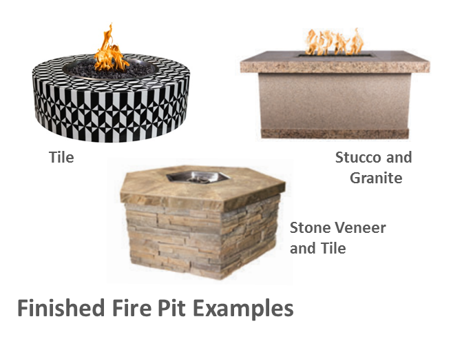 The Outdoor Plus 108" x 24" x 16" Ready-to-Finish Rectangular Gas Fire Pit Kit