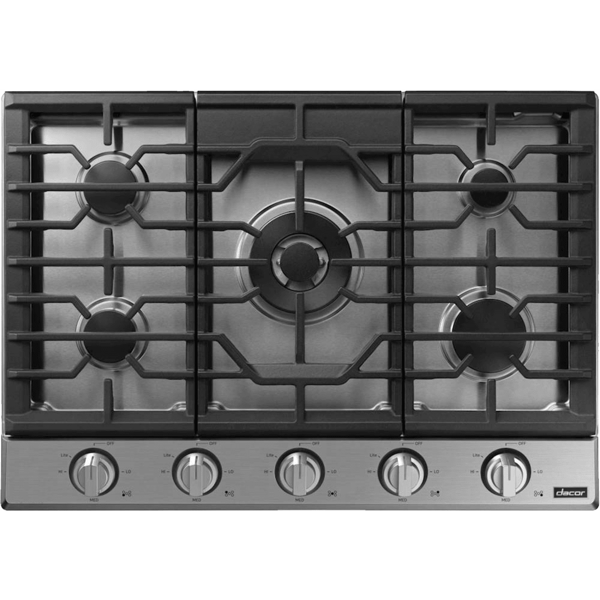 Dacor 30-Inch Transitional Gas Cooktop, Silver Stainless, NG/LP - DTG30P875NS