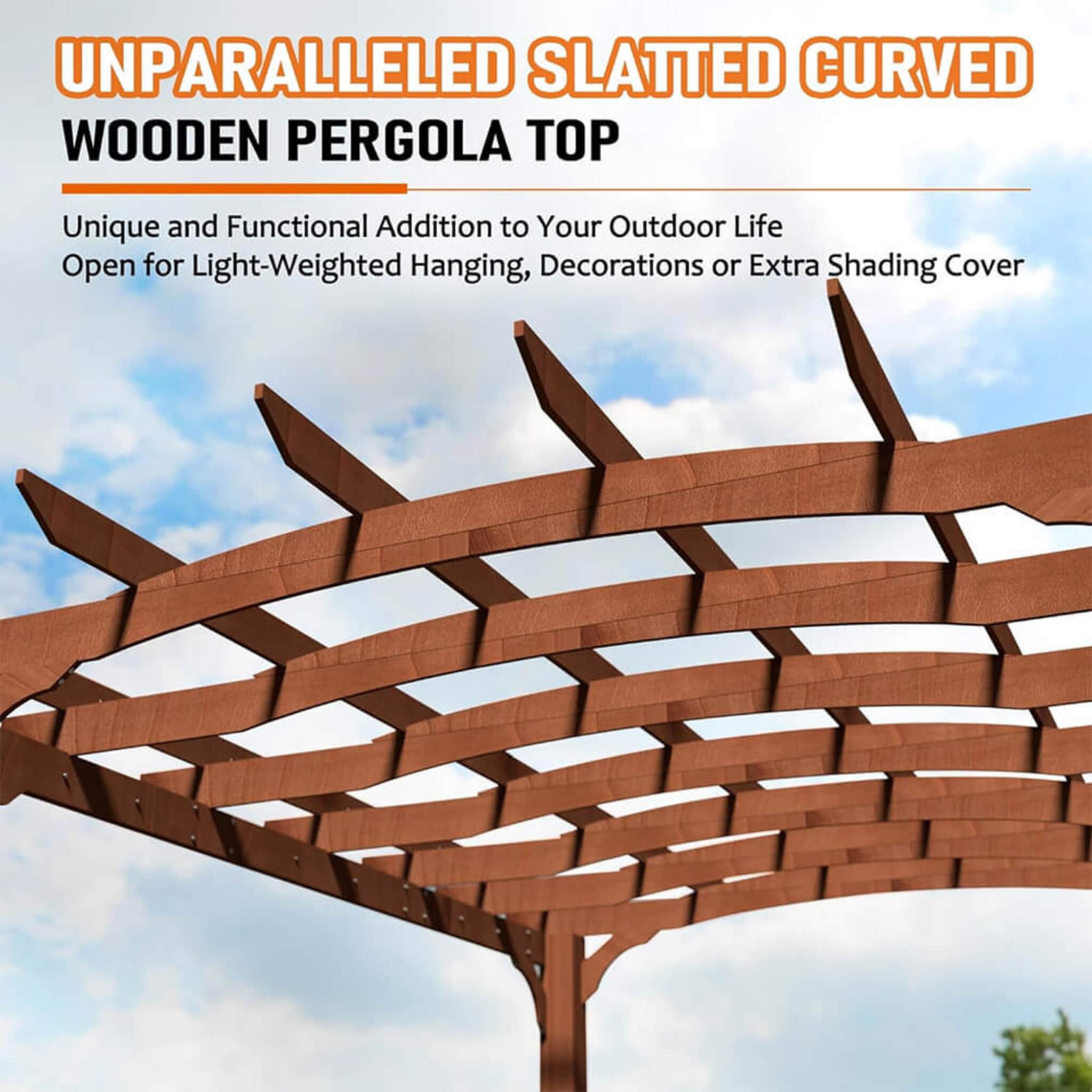 [10x12FT] Premium Outdoor All-Season Backyard Patio Cedar Wood Gazebo Pergola With Arched Roof