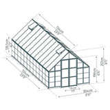 [10x24FT] Premium Heavy-Duty Polycarbonate Walk-In Greenhouse W/ Aluminum Frame & Built-In Gutter System
