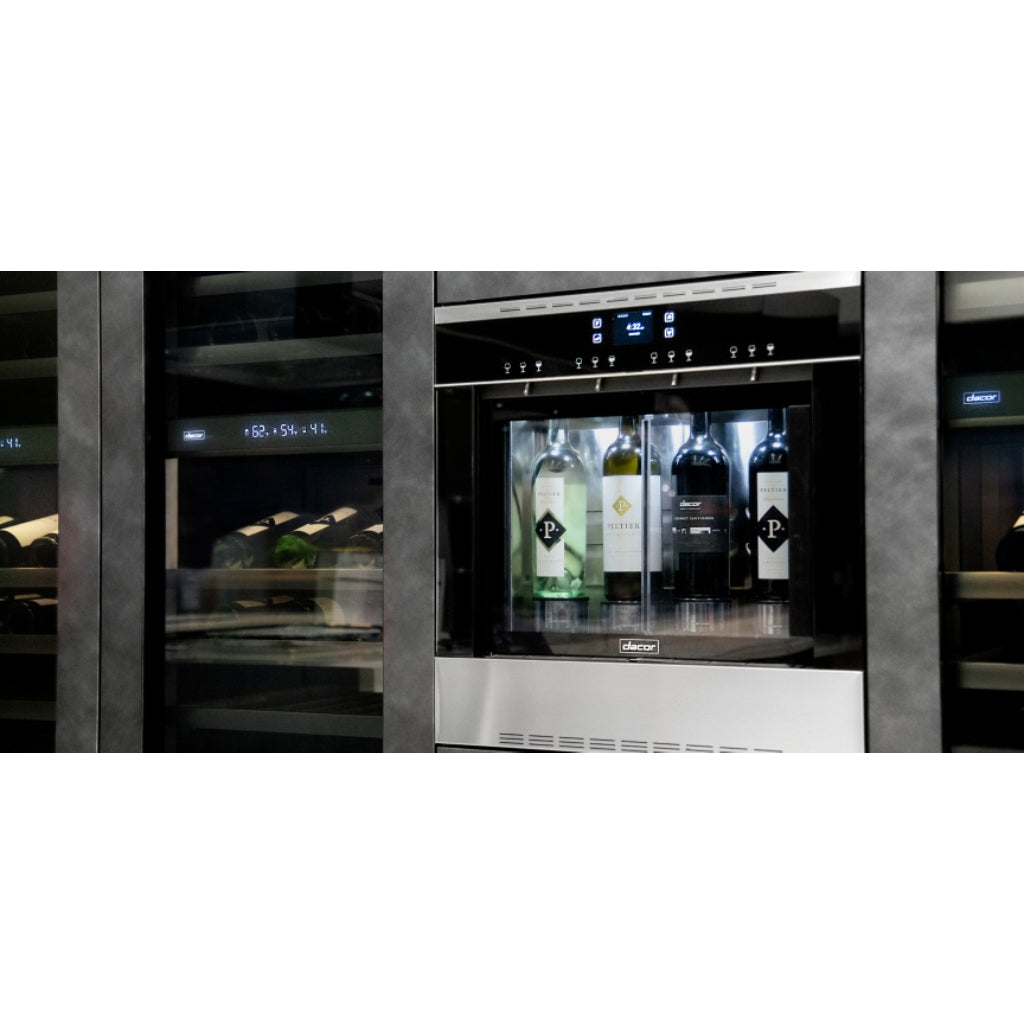 Dacor 24-Inch Built-In Wine Dispenser, Silver/Graphite Stainless - DWS4000BB