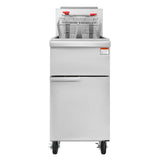 120K BTU Commercial Stainless Steel Gas Powered Floor Deep Fryer With Baskets, 50-55 LBS (96241357)
