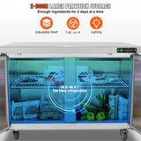 12.9 Cu.Ft 2 Door Commercial Stainless Steel Worktop Undercounter Refrigerator, 48" (95413725)