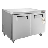 12.9 Cu.Ft 2 Door Commercial Stainless Steel Worktop Undercounter Refrigerator, 48" (95413725)