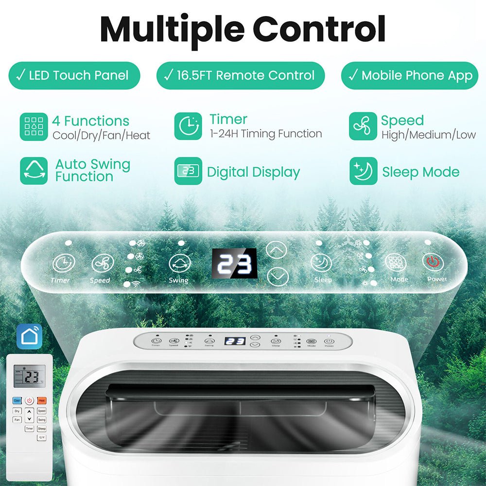 12K BTU Portable Freestanding AC Unit With Remote & App Control (93471825)