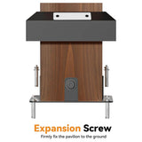 [12x12FT] Premium Outdoor Cedar Wood Hardtop Gazebo With Galvanized Steel Roof