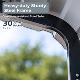 [12x25FT] Heavy Duty Extra Large Multi Vehicle Carport Kit With Galvanized Steel Roof
