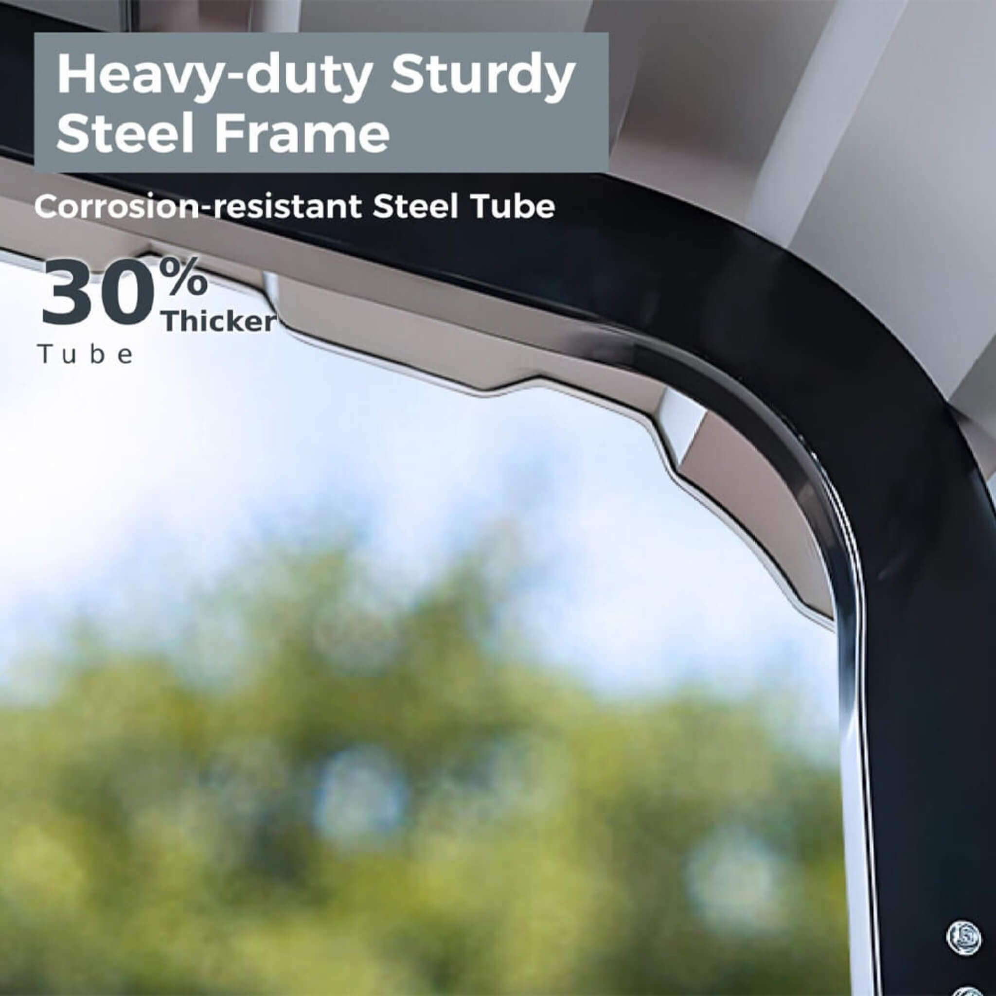 [12x25FT] Heavy Duty Extra Large Multi Vehicle Carport Kit With Galvanized Steel Roof