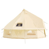 13FT Outdoor Glamping Yurt Teepee Canvas Camping Bell Family Waterproof Tent W/ Stove Jack