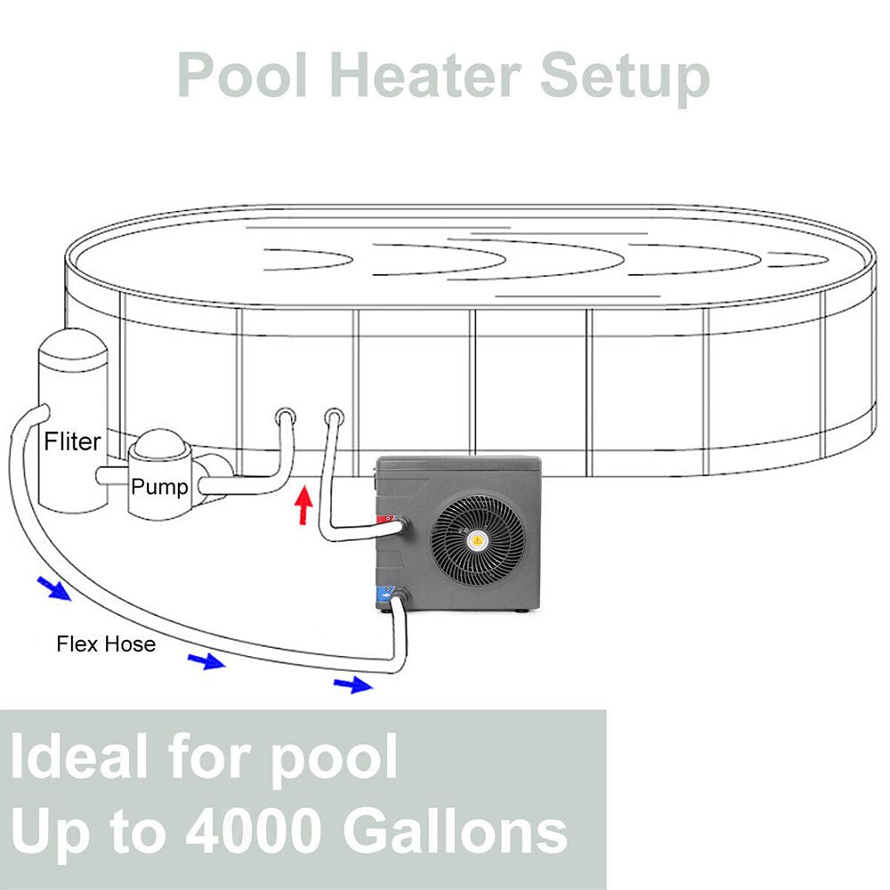 14,8KBTU Premium Above Ground Swimming Pool Heater Pump (97584623)