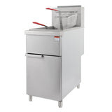 150K BTU Commercial Stainless Steel Gas Powered Floor Deep Fryer With Baskets, 90-95 LBS (95364271)