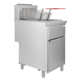 150K BTU Commercial Stainless Steel Gas Powered Floor Deep Fryer With Baskets, 90-95 LBS (95364271)