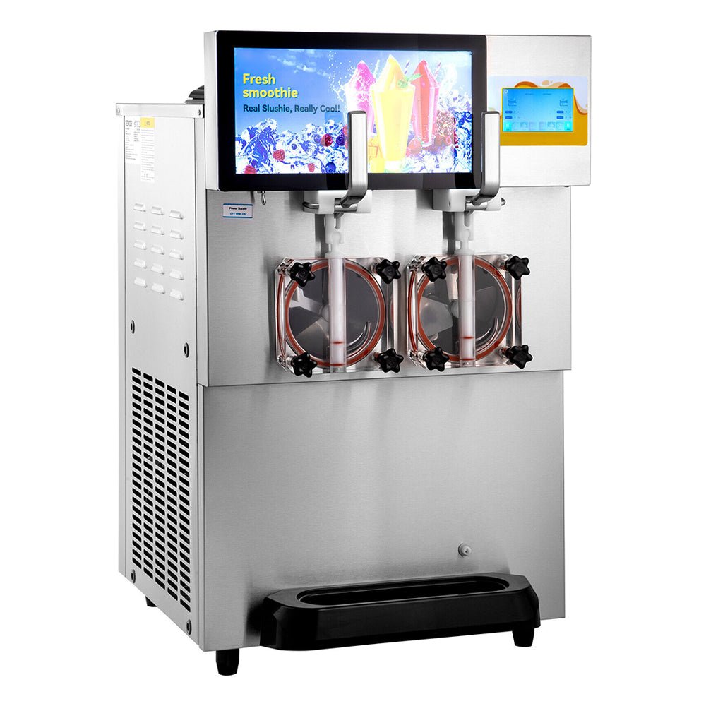 16L Commercial Double Frozen Margarita Ice Slushie Drink Maker Machine, 1155W