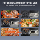 18" Portable Round Ceramic Outdoor Barbecue Smoker Grill For Patio (97258631)