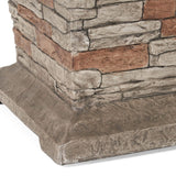 19" Outdoor 40K BTU Natural Stone Fire Column (SAK36771)