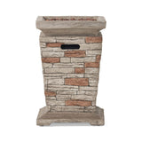 19" Outdoor 40K BTU Natural Stone Fire Column (SAK36771)