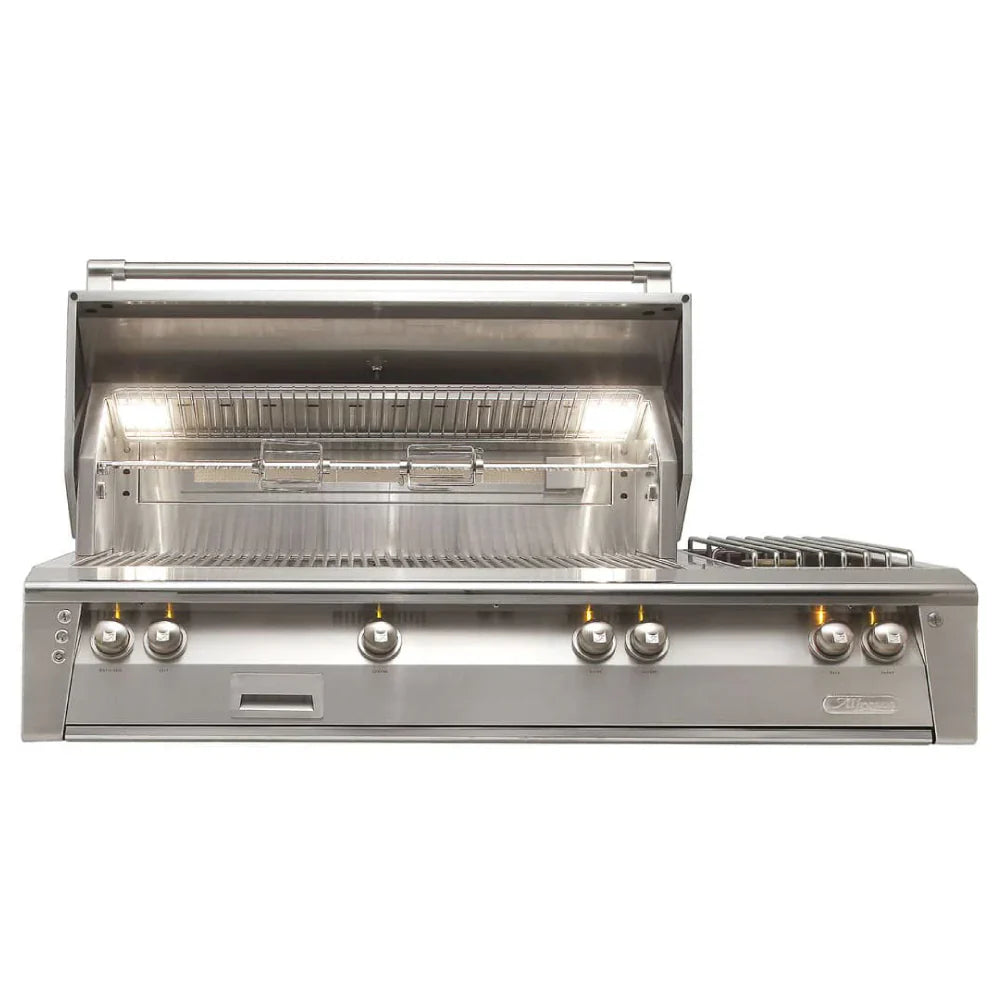 Alfresco 56" Standard Grill With Side Burner Built-In LP