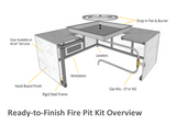 The Outdoor Plus 84" x 24" Ready-to-Finish Octagon Gas Fire Pit Kit